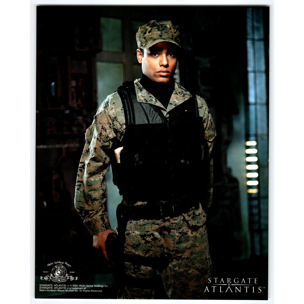 Stargate Atlantis Aiden Ford In Uniform 2005 Original Photo 8" x 10" Camouflage